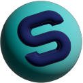 Strivara Global 3D favicon 3D circular logo with a bold navy-blue letter “S” on a teal gradient background, representing Strivara Global.